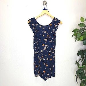NWT Timing Floral Open Back Romper
